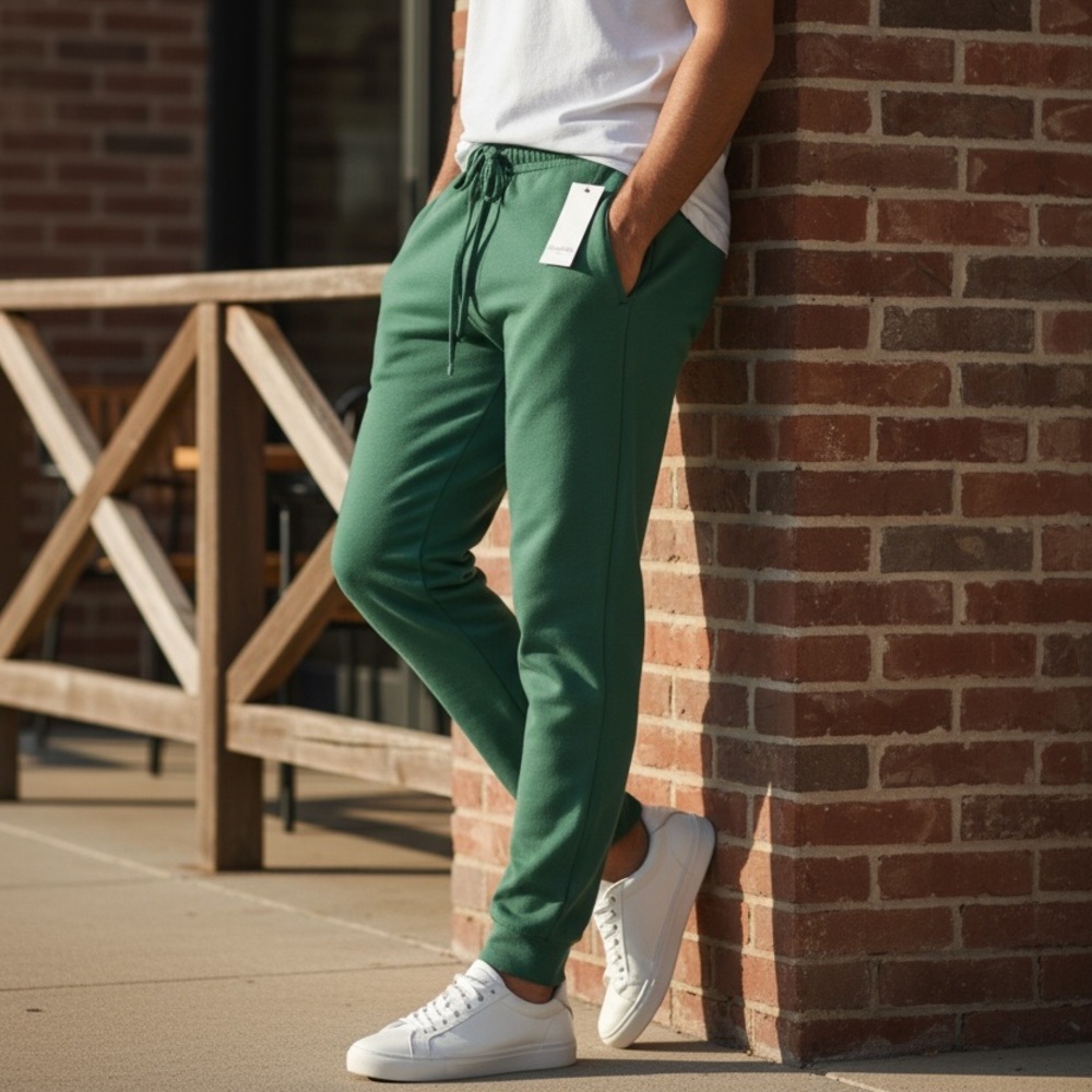 Men’s green Goodfellow jogger lounge pants - Picture 1 of 3